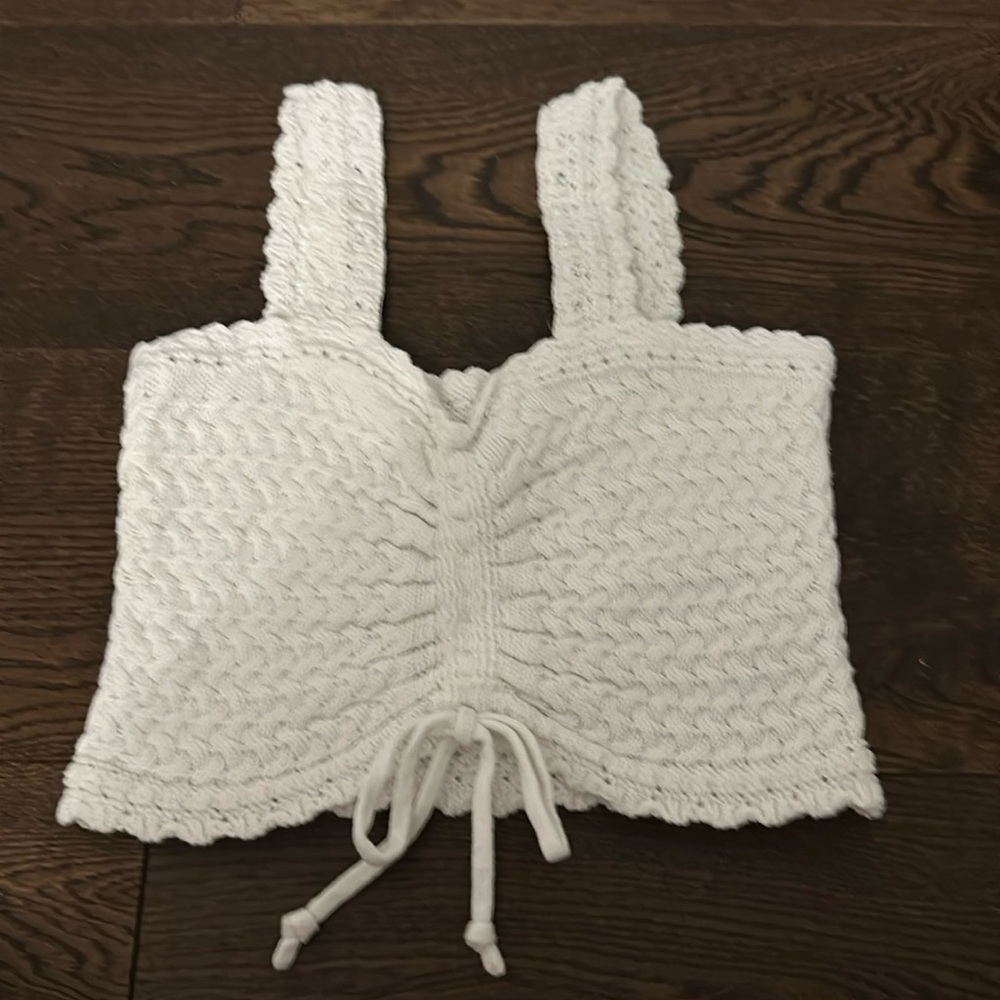 White Knit Holister Top